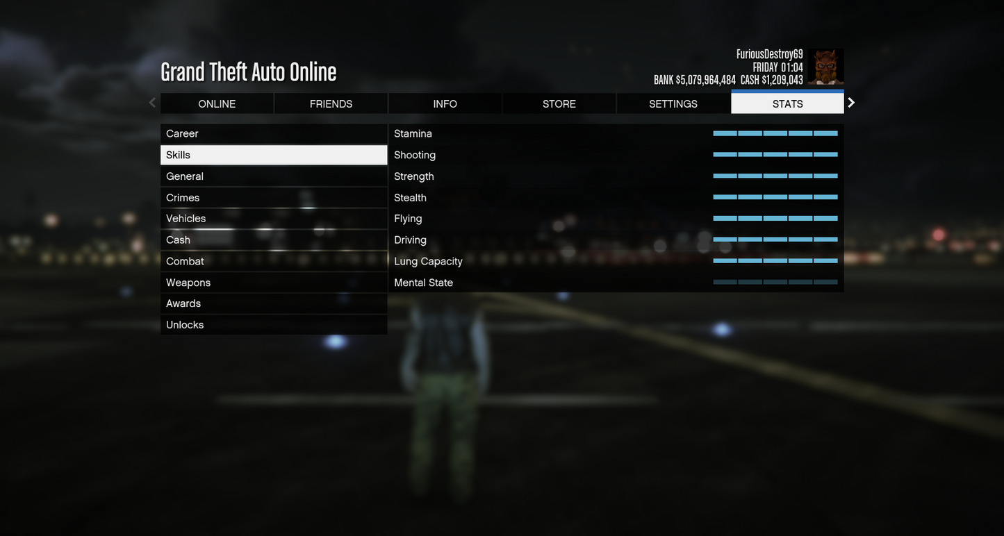 GTA Online PC Modded Account 5 Billion + Level 500 + Max Stats + All Unlocks