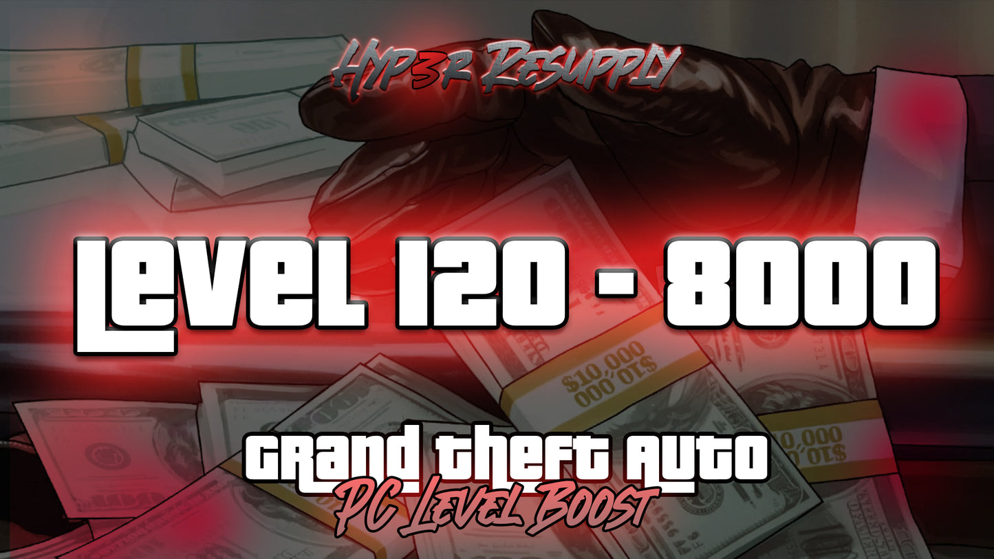 GTA Online PC Rank Boost 120-8000