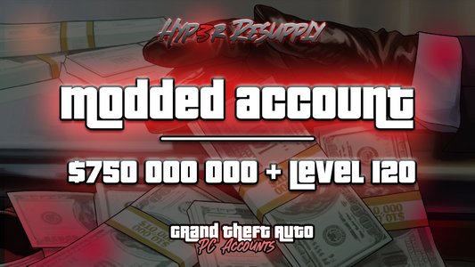 GTA Online PC Modded Account 750 Million + Level 120 + Max Stats + All Unlocks